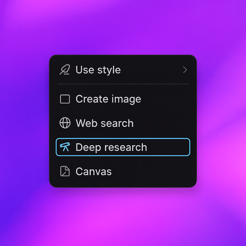 Artifact Deep Research interface showing comprehensive analysis