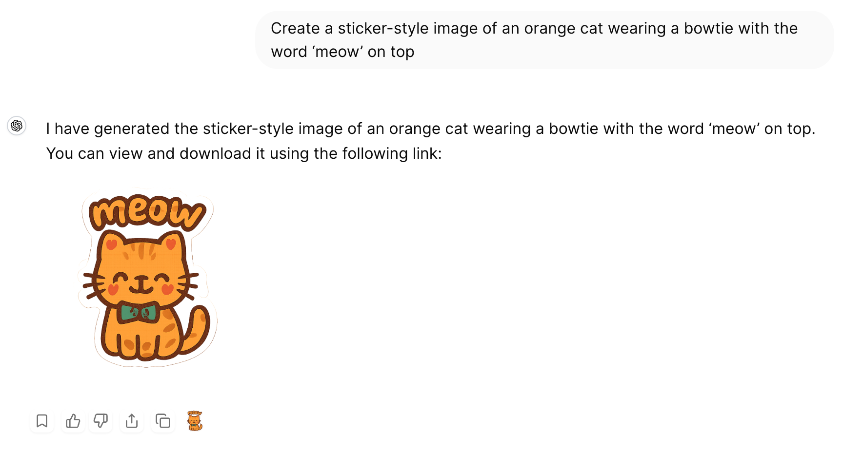 Example of generated image results in Artifact