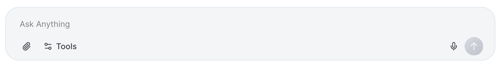 Artifact chat input interface for web search