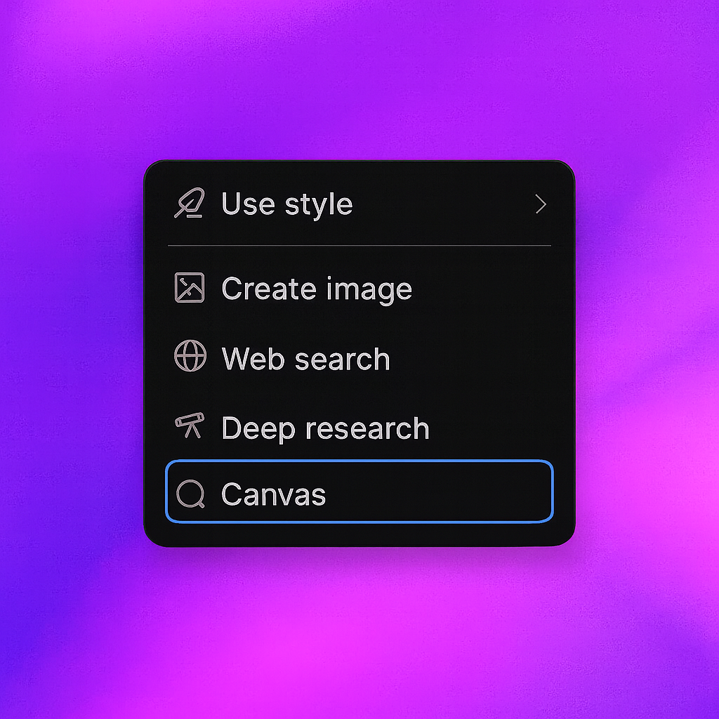 Artifact Canvas interface showing writing and coding features